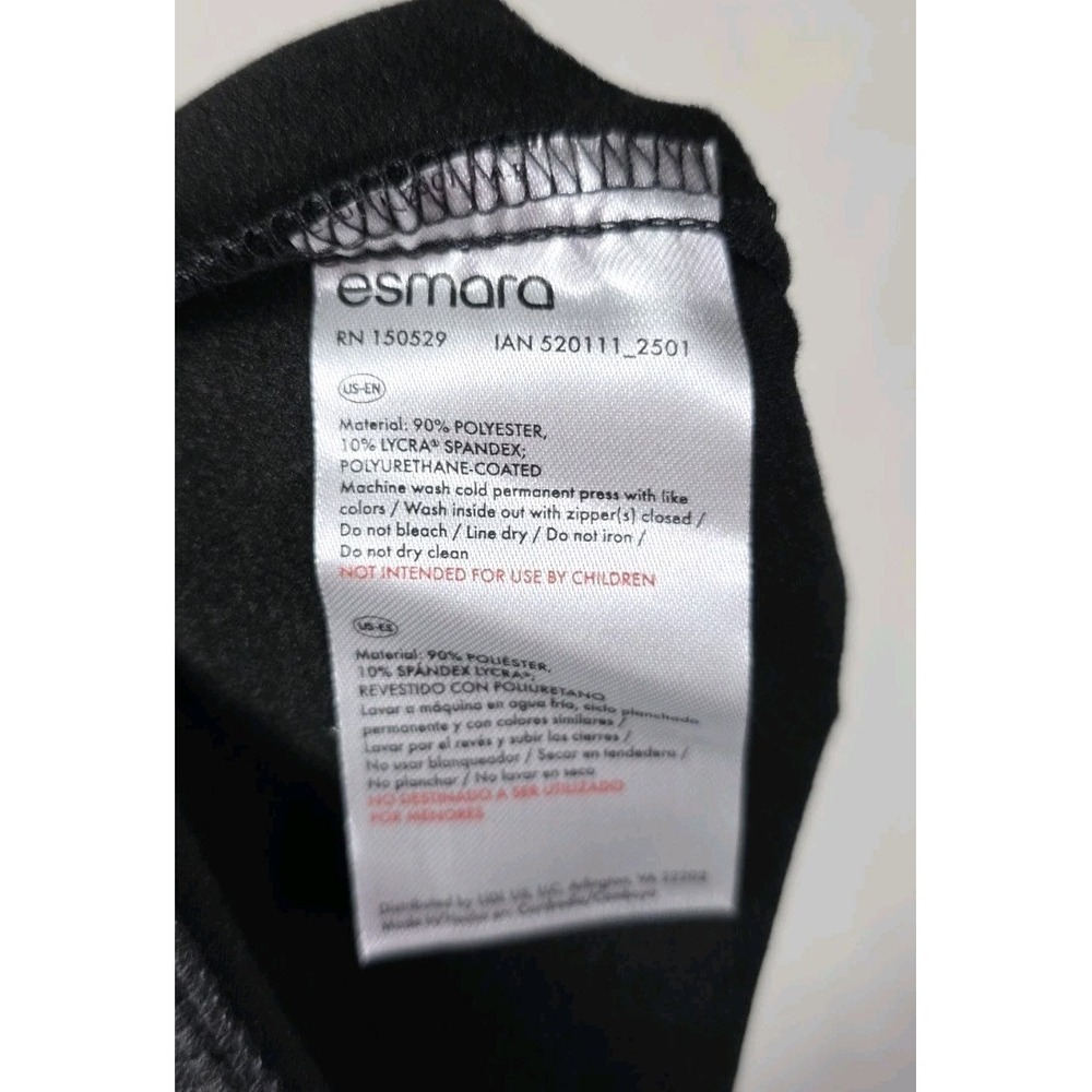 Esmara Faux Leather Pants Women's US 6 Black Skinny Stretch High Rise NWT - Picture 9 of 9
